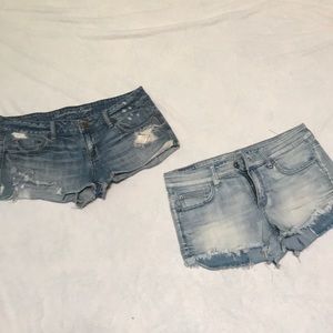 2 Pairs American Eagle AE Jean Shorts